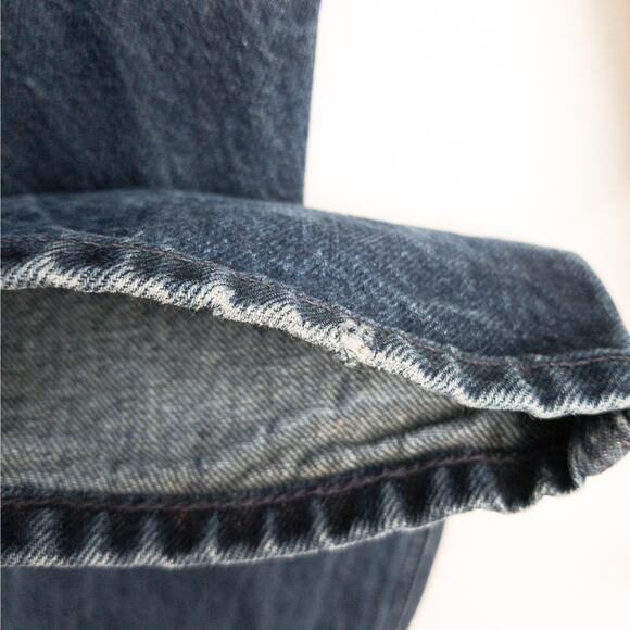 Helmut Lang Collab Men’s Jeans 30x32 Straight Fit Dark Indigo Minimalist Denim - Picture 11 of 13